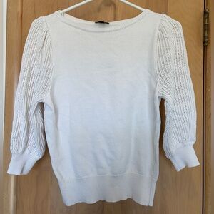 100% cotton Ann Taylor White sweater size medium